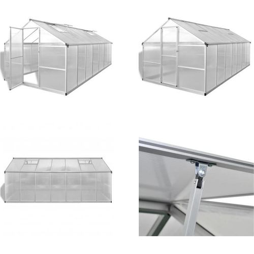 vidaXL Gewächshaus Verstärkt Aluminium 10,53 m² - Gewächshaus - Gewächshäuser - Hobby Gewächshaus - Hobby Gewächshäuser