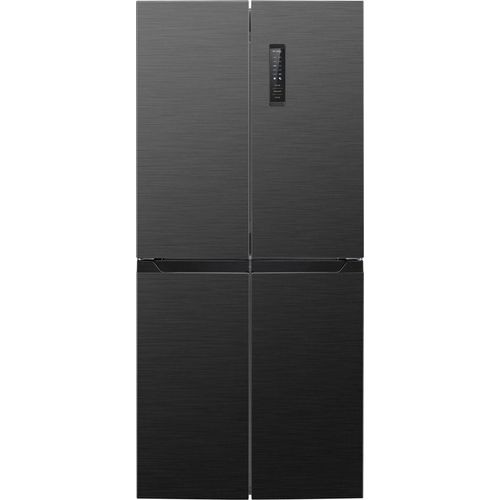 Bomann French Door Kühlschrank Total No Frost | mit Gefrierfach 362L | Side by Side Kühlschrank mit MultiAirflow-System | KG 7358 schwarz-inox