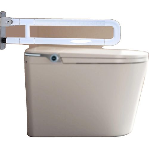 Badezimmer-Sicherheitsgriff, Edelstahlkonstruktion, 500 lbs Tragfähigkeit, platzsparendes Klappdesign