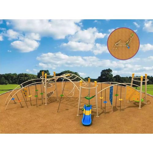 Sportplatz für Kinder Holz Kletterturm Outdoor mit Rutsche Neu