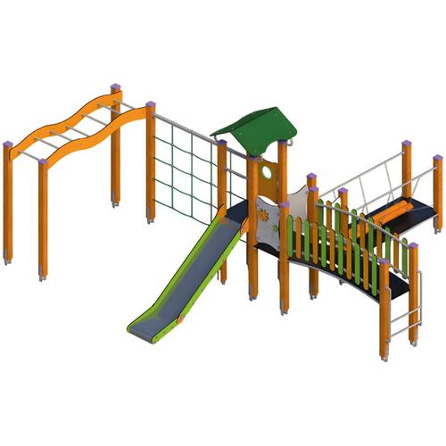 Spielplatzanlage Spielzone Spielpark Rutschbahn Spielbereich Bewegungsfläche