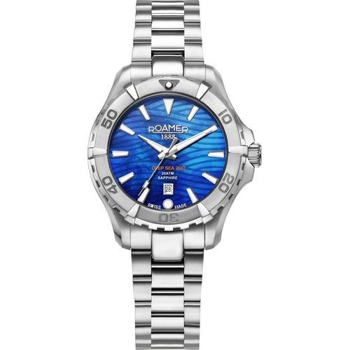 Damen Uhr ROAMER 860844 41 45 20 in blau für den Sporttauchgang.