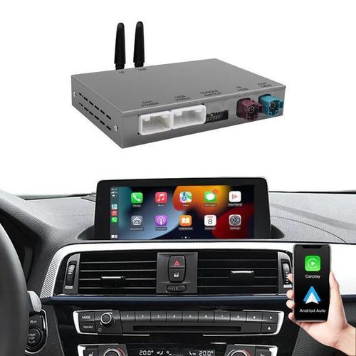 AUTOABC Wireless CarPlay & Android Auto Interface für BMW iDrive EVO (2017-2018) – Plug & Play Decoderbox, Touch-Support, AirPlay/Autolink