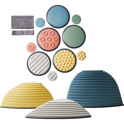 Hügelkuppen-Set Nordic + Taktile Scheiben-Set Nordic, 13-tlg.