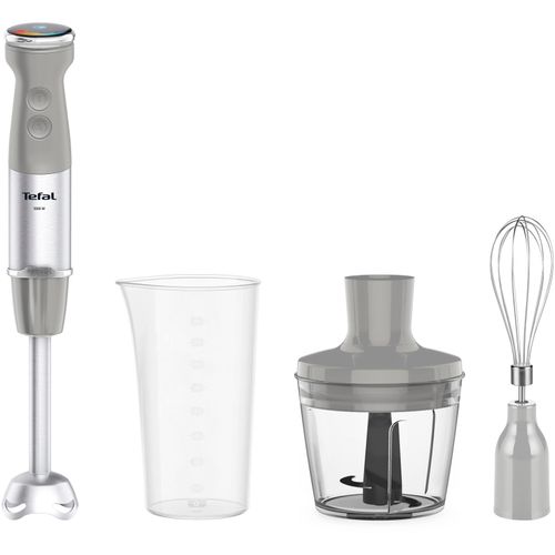 TEFAL Stabmixer "HB673B Quickchef+", grau, B:7cm H:7cm T:40cm, Mixer, Silence-Modus, 20 Geschwindigkeitsstufen, inkl. Zubehör, Stabmixer