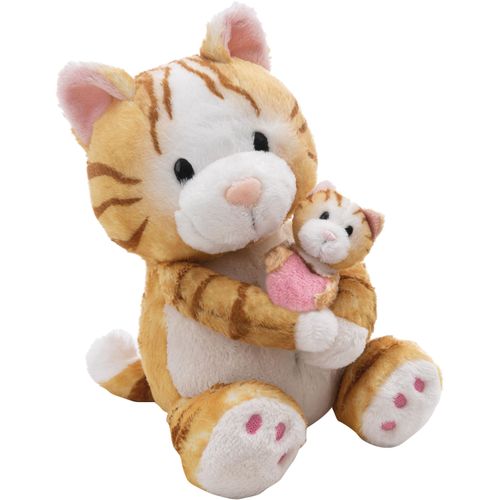 Kuscheltier NICI "Little & Me, Katze 20 cm mit Kind 6 cm", braun, Plüschfiguren, KinderB:10cm H:20cm L:10cm, Kuscheltier, 2in1: Kuscheltier Mama mit Kuscheltier Baby, B:10cm H:20cm L:10cm