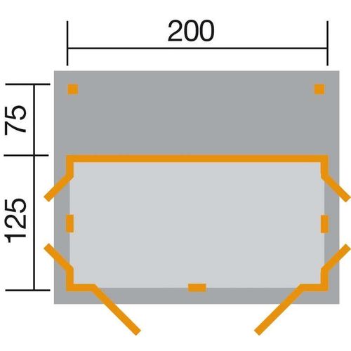 weka Garten [Q] Multi, natur, Farbe:naturbelassen, Dachform:Flachdach