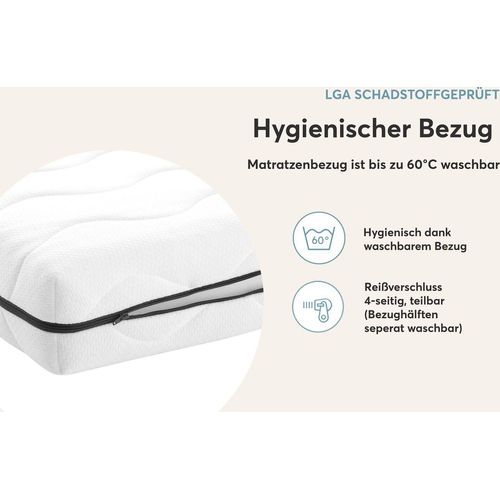 Kinder- und Jugendmatratze Softwelle Härtegrad H1/2 (RG 30) 100 x 200 cm mit Funktionsbezug