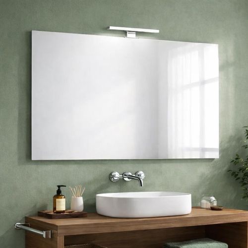 Spiegel mit Chromlampe 100x70 reversibel