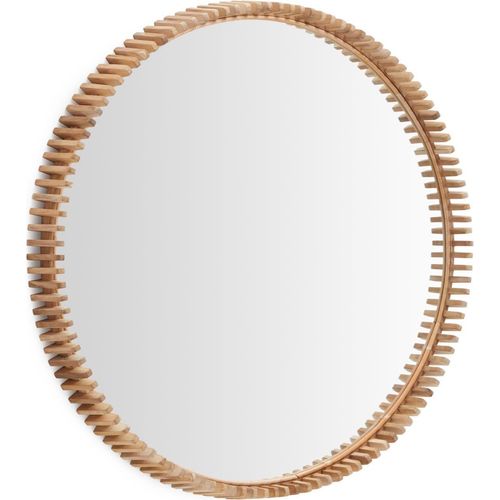 Spiegel Polke 100 x 10 x 100 cm Teakholz Wandspiegel Badezimmer Wohnaccessoire