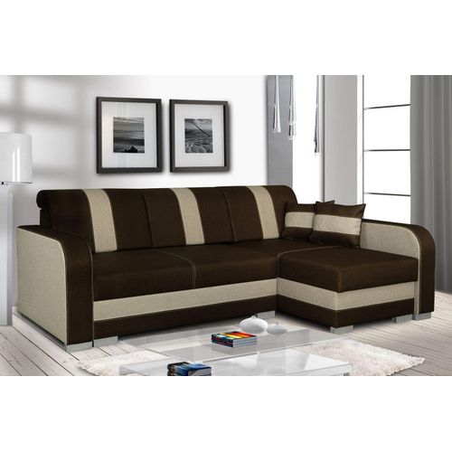 Schlafsofa YENA – kaffeebraun/braungrau, rechts