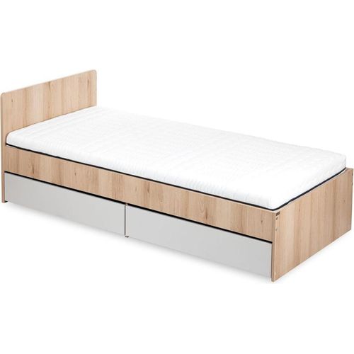 Kinderbett 90x200 AGIRA mit Schublade - Buche / Grau