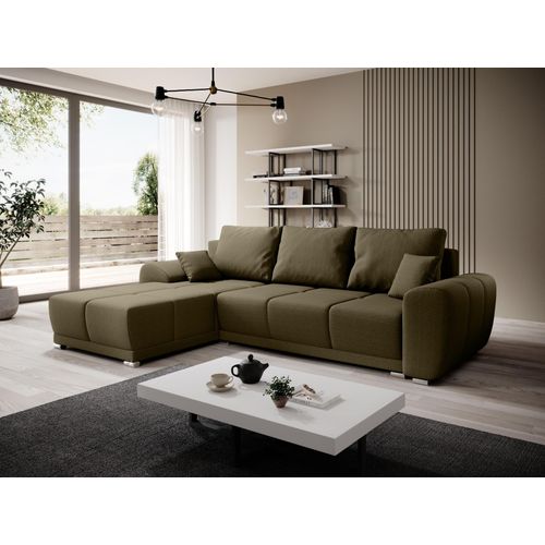 Sofagarnitur mit Stauraum TALULLA – oliv, linke Ecke