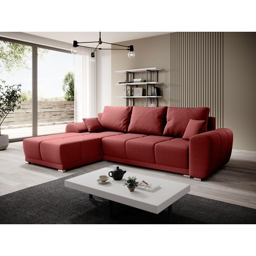 Sofagarnitur mit Stauraum TALULLA – rot, linke Ecke