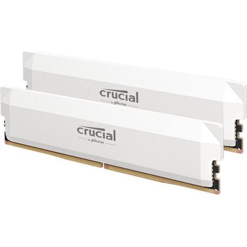 CRUCIAL DDR5 PRO RAM-Speicher Overclocking Edition Kit 64 GB (2 x 32 GB) 6000 MT/s CL40 UDIMM Weiß