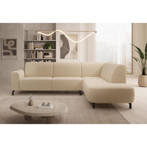 Elegante Sofagarnitur ZAVAHA – beige, rechte Ecke