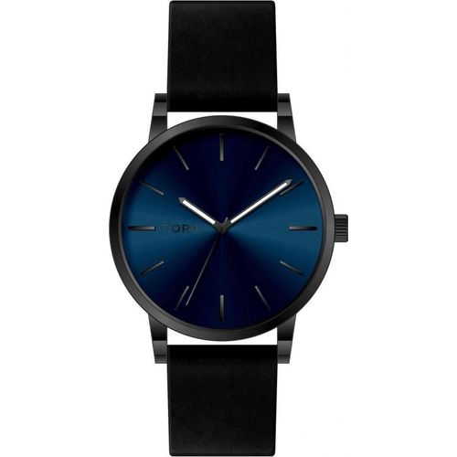 Die Herrenuhr TORII B41BL.NB in klassischem Blau Modestil.