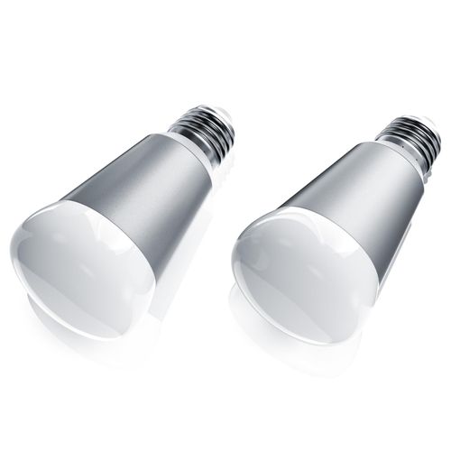 BEARWARE 2x Smarte LED-Leuchte, Wifi Smart Lampe, RGB Farbwechsel dimmbar, E27-Gewinde, 7W, 420 Lumen