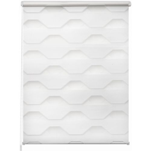 Doppelrollo K-HOME "Doppelrollo Trapez" Gr. 2, weiß (weiß, weiß), B:45cm H:150cm, Polyester, Rollos, Doppelrollo