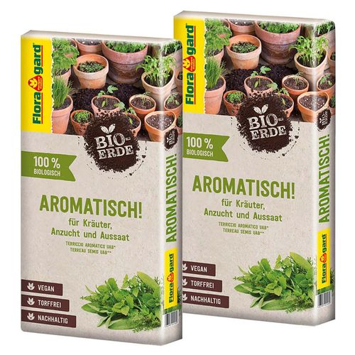 Floragard Torffreie Bio Anzucht-Erde "Aromatisch", 80 L