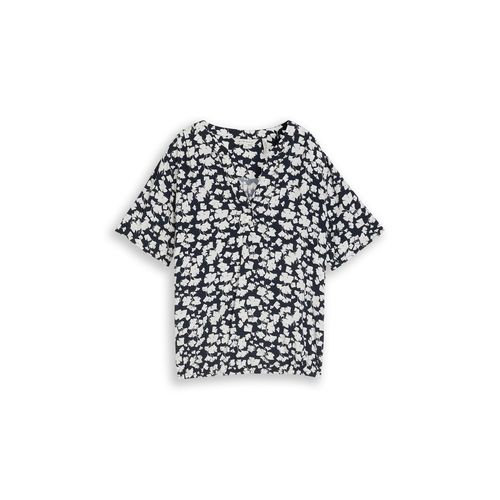 TOM TAILOR Damen Bluse mit Muster, blau, Gemustert, Gr. 42