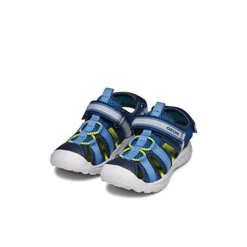 Sandale GEOX "J VANIETT BOY", Jungen, Gr. 27, blau (navy, hellblau), Textil, Schuhe Sandale, Trekking Schuh, Klettschuh für Outdooraktivitäten