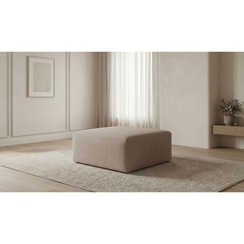 Polsterhocker OTTO HOME "Kelani", beige (cream), B:93cm H:44cm T:93cm, 100% Polyester, Hocker, Polsterhocker, verschiedene Modifikationen verfügbar