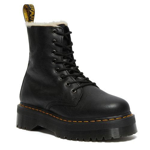 Winterboots DR. MARTENS "Jadon FL", Damen, Gr. 37, schwarz, Leder, unifarben, Schuhe Winterboots, Plateauboots, Chunky Boot mit Warmfutter