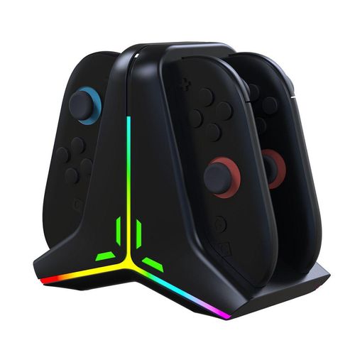 SNAKEBYTE Controller-Ladestation "Quad Charge S2 - Ladestation für Switch 2", schwarz, B:14cm H:15cm T:9cm, Ladegeräte, Controller-Ladestation