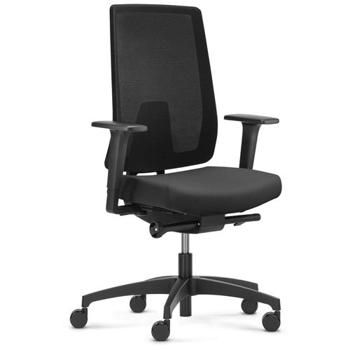 Dauphin Bürostuhl Indeed mesh SLP, Stoff schwarz, Gestell schwarz