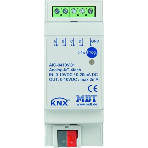 MDT KNX, Analogmodul, 0-10 V, 4fach, REG, 1 Stk.