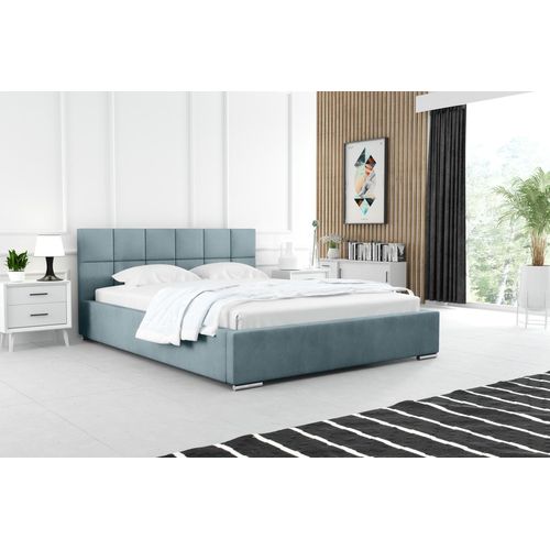 Modernes Polsterbett 140x200 RUBINA 1 - blau