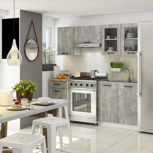 Küchenzeile für Plattenbauwohnungen 180 cm VERMINA - Beton