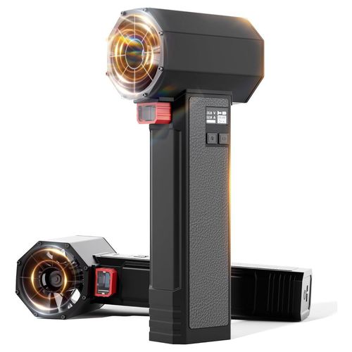 Turbo-Laubbläser für Autos, Akku Auto Trockner,Schubkraft bis zu 1,6 kg, 64 mm Super-Elektro-Akku-Laubbläser, für die Gartenpflege und Autotrocknung