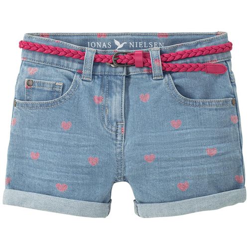 Mädchen Jeansshorts mit Gürtel