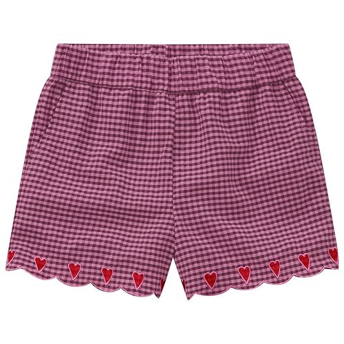 Mädchen Seersucker-Shorts mit Stickerei