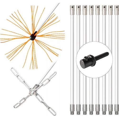 Schornstein Reinigungsset Schornsteinreiniger Schornsteinbesen Kaminbesen