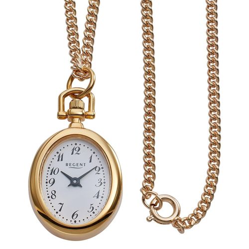 Regent P-780 Umhängeuhr mit Kette Goldfarben