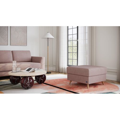 BRUNO Hocker 70x70 in Blush Rosa | Gemütliche Ablage und praktische Aufbewahrung