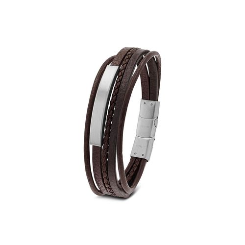 TOM TAILOR Herren Gravurarmaband aus Edelstahl silber, silber, Gr. ONESIZE