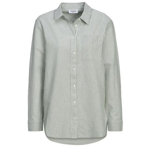 Damen Bluse in Seersucker-Optik