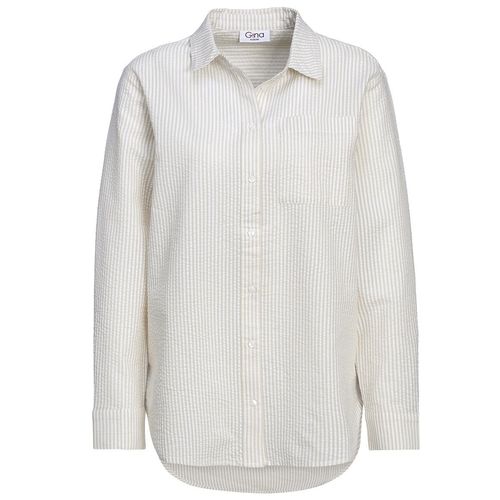 Damen Bluse in Seersucker-Optik
