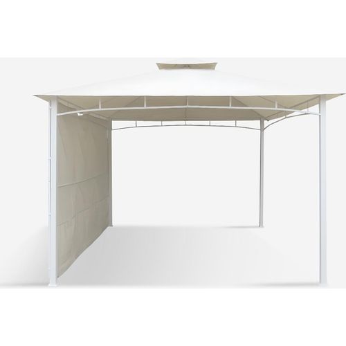 Gazebo 3,3x3,3 Meter Garten Bar Veranda Markt Pagode Antigua uv - Weiß