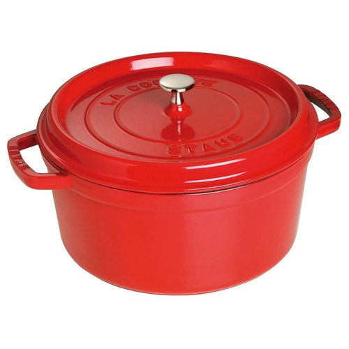 Staub Schmortopf, Rot, Metall, 6,7 L, rund, Kochen, Töpfe, Schmortöpfe