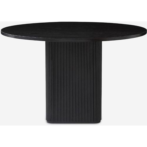 Esstisch 120 cm schwarz, rund aus Holz für Küche und Wohnzimmer Tiwit - Schwarz