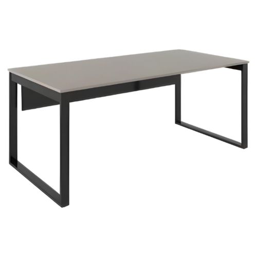 Moderner Arbeitstisch schwarz grau luxe Arbeitsatmosphäre Edelstahlmöbel