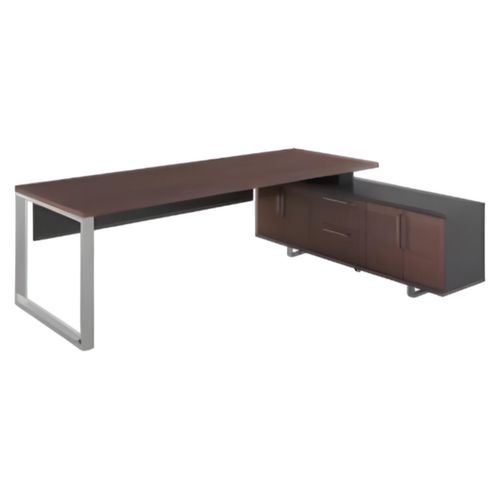 Designer Eckschreibtisch braun schwarz Luxus Büroarbeitsplatz Modern