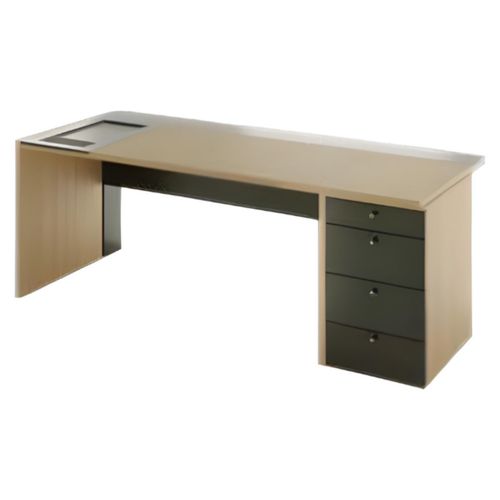 Schreibtisch Mit Stifthalter Bürotisch Chef Exclusive CEO Helles Holz Modern Neu