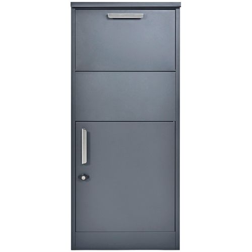 Briefkasten WESTMANN "Stahl-Paketbox Pepe", grau (anthrazit), B:50mm H:114mm T:39mm, Metall, Stahl, Briefkästen, Briefkasten, Anthrazit, 50x39x114 cm