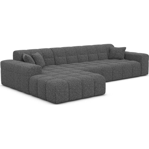 Bouclé L-Form Sofa Nivara Graphit Links